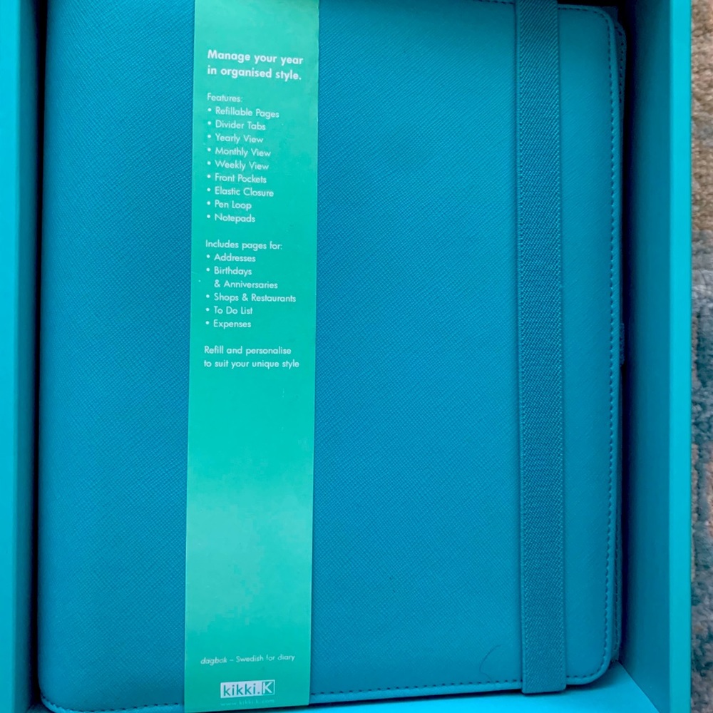 Kikki K Large Teal Time Planner